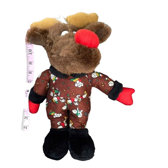 Rudolph Red Nosed Reindeer Plush w/ Pattern Body 15" Christmas Vtg Stuffed Toy - Picture 1 of 8